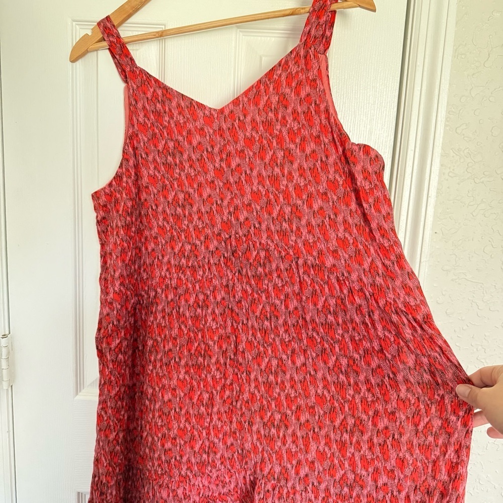 Joie Red Boho Cottagecore Flowy Maxi Dress Anthropologie Large - Picture 4 of 5